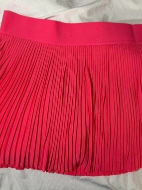 No Boundaries Hot Pink Pleated Mini Skirt